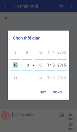 Hẹn giờ gửi tin